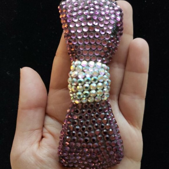 Cosplay French Pink And White Rhinestone Womens Bow Hairclip Great for Cosplay main image 10